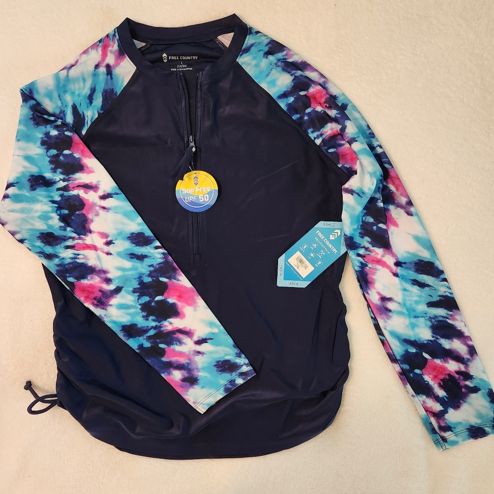 NWT Free Country rash guard
